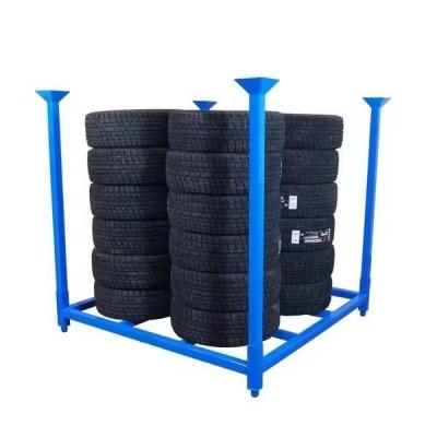 China Easy to Assemble Heavy Duty Portable Metal Stack Racks for Common Tires 0-5m Height Te koop