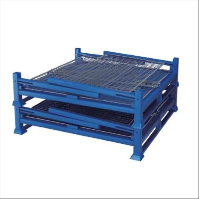 China Foldable High Capacity Pallet Container Box with Powder Coating and Stackable Design Te koop