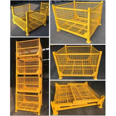 China Customized Foldable Warehouse Storage Container for Logistics Steel Turnover Box for sale