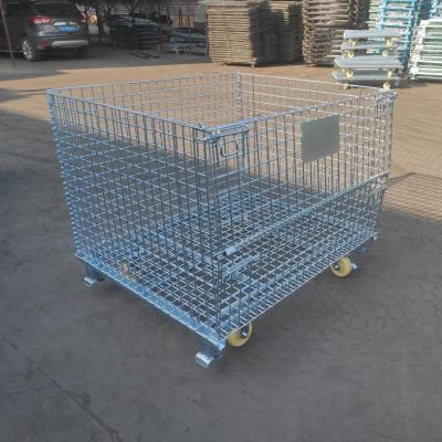 China Serviceability Common Large Metal Wire Mesh Storage Containers for Customized Warehouse for sale