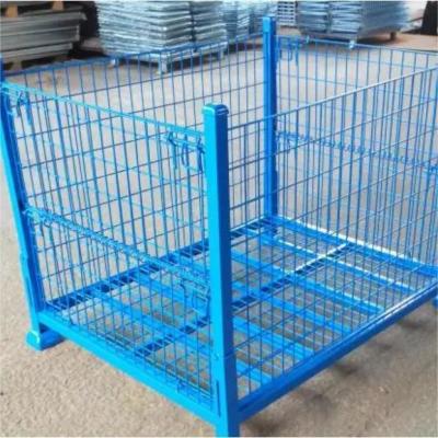 China Multi-Level Racking QIFEI-028 Warehouse Transport Welded Wire Mesh Basket with Caster Te koop