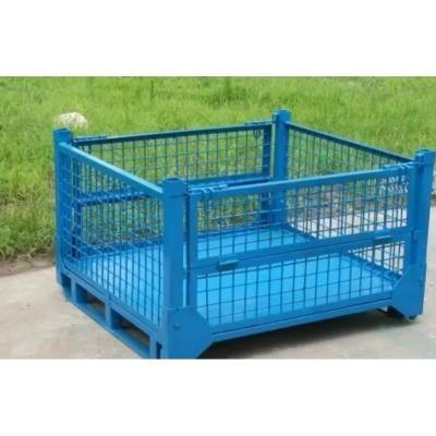 China CE Certificated QF-Turnover Box Powder Coated Mesh Steel Stillage Gitterbox For Common for sale