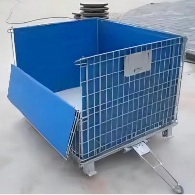 China Powder Coating Steel Industrial Wire Mesh Basket Medium Duty Crate Bin Box For Storage for sale