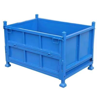 China Auto Component Storage Stillage Foldable Steel Container With QF-stack Racking And Material for sale