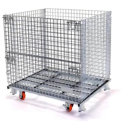 China Common Welded Portable Storage Cage Metal Box For Warehouse Development Conventional for sale