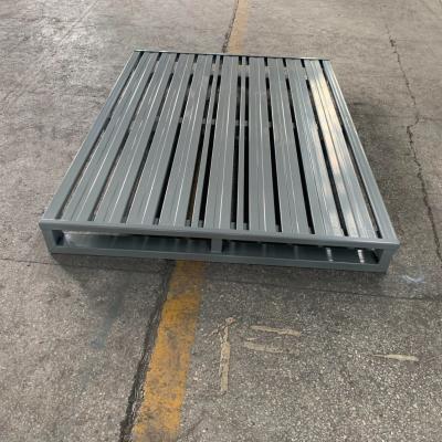 China High Capacity Single / Double Faced 4 Way Entry Steel Pallets 500kg Load For Warehouse à venda