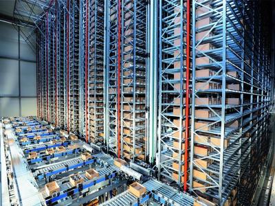 China Rack Structure Q235 Stacker Crane Aisles Automated System Asrs For Warehouse Storage Te koop