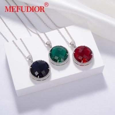 China Wholesale Jewelry Skin-friendly Colored Silver 925 CLASSIC Zircon Diamond Women Necklaces For Party for sale