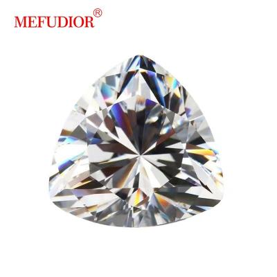 China Color play or wholesale prices fire shining D color white loose moissanite stone diamond curved trillion cut for excellent jewelry cut for sale