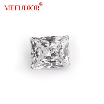 China Color Play Or Fire Loose Moissanite Gemstones Baguettes Cut Rectangle D Color VVS Pass Moissanite Tester With GRA Certificate for sale