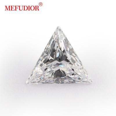 China Fire Certificate GRA Color Play or Pass Diamond Tested 0.3-3.0 Carat Loose Moissanite Color VVS Grade Loose Moissanite Diamond Triangle White D for sale