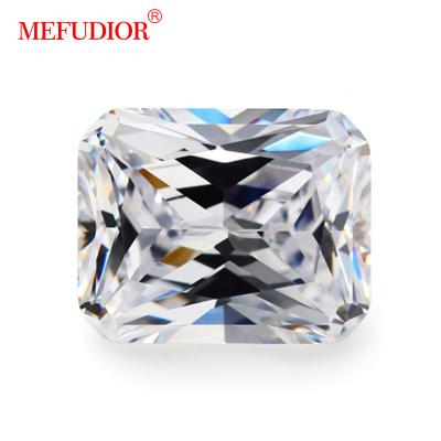 China White Color VVS Radiant Loose Gemstone Fire Moissanite D Cut Fire Moissanite Loose Color Play or Diamond for sale