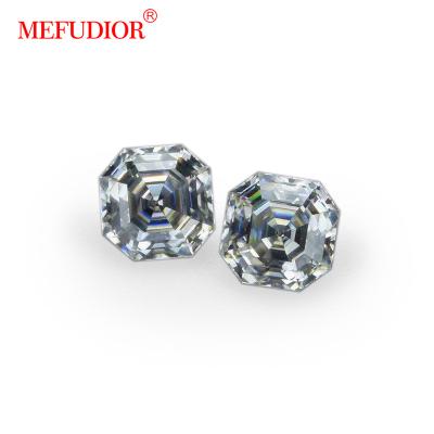 China Fire Color Play or Square Asscher Cut 4x4mm to 11x11mm D Color GRA Certificate Moissanite Diamond Loose Stone for Ring Engagement for sale