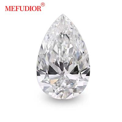 China Hot sale D color game or fire pear cut loose moissanite diamond stone for jewelry making for sale