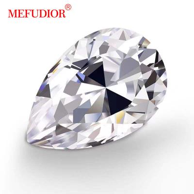 China Fire Wholesale Price D Color VVS Color Play or White Pear Cut GRA Certificate 0.3-6.0 Carat Moissanite Diamond Stone Loose Moissanite for sale