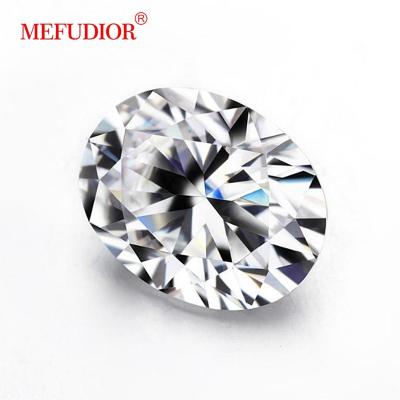 China Hot Selling 2022 D Pure Game or Fire Color Color Loosely Cut White Oval Moissanite Gemstone Diamond Moissanite Stone for Ring Material Gemstone for sale