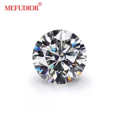 China Diamond Moissanite Stone Ultra White 3mm-10mm Color Set or Color Developed by D Fire Lab High Quality Round Moissanite Per Carat Price for sale