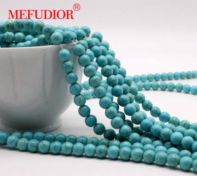 China Other Quality Natural Turquoise Stone Loose Beads For Necklace DIY Jewelry Making Design for sale