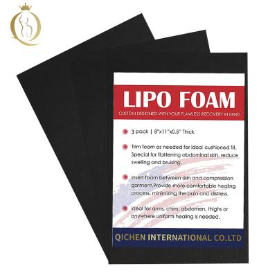 China Antibacterial Tailorable Foam Post Surgery Compressions and Lipo Surgery Tips 3 Pack Black Foam Sheet For Lipo for sale