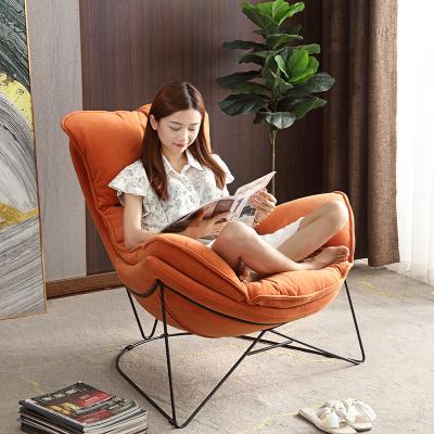 China Modern Bedroom Balcony Living Room Chair Creative Single Leisure Fabric Snail Foot Fabric Lazy Lounge Chair for sale