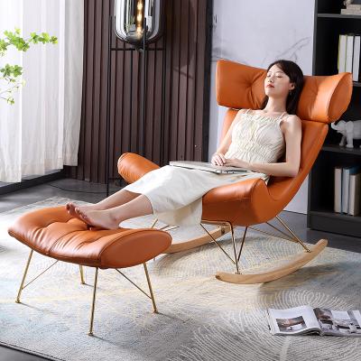 China Hardware Foot Design Unique Hot Selling Popular Product Manufactures Bedroom Rocking Sofa Chairs Recliner For Leisure Manufacturer for sale