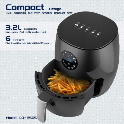 China Digital Touch Control Best Selling Digital Oil Free Electric Air Fryer With Touch Screen Electric Household Small Fryer for sale