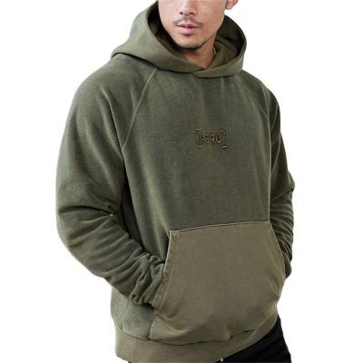 China Wholesale Anti-pilling 2023 Color Block Polyester Pullover Hoodie Shear Custom Embroidered Logo Plus Size Hoodie for sale