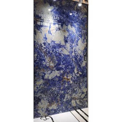 China Modern Blue 1600X3200mm Sintered Stone Floor And Wall Tiles for sale