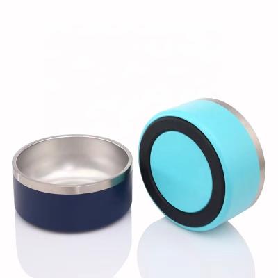 China Automatic Customize Color Pattern For Pet Bowl Stainless Steel Bowls Cat Dog Pet Automatic Feeder Unmovable Rubber Anti-Skid Ring For Dog for sale