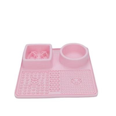 China Sustainable Hot Selling Wholesale Pet Bowl For Animal Slow Pet Lick Mat Food Grade Pet Slow Feeding Pad for sale