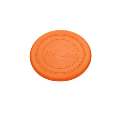 China Stocked Soild Flying Plate Pet Toy Silicone Training Flyer Interactive Outdoor Exercise Floating Rubber Disk For Dog for sale