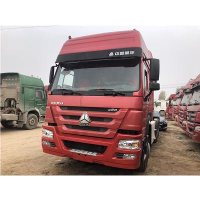 China Excellent condition low price 371 HP 6X4 10 wheels sinotruck HOWO CNG used truck tractor for African market 6800*2496*2958 for sale