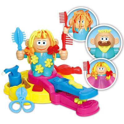 China Educatiom New Popular Plastic Toys DMO YIWU BOBAO Hair Salon Theme 3D Crazy Kids Set Play Dough With Tool And Molds for sale