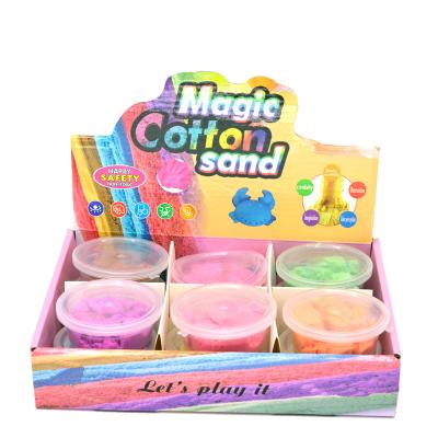 China Yiwu Bobao 2019 New EN71 Cotton Educational Magic Stretch Sand 12 Colors 480g EN71/ASTM Handmade Kindergarten Primary School DIY for sale