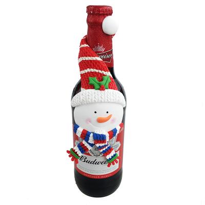 China Europe DMO Yiwu new design snowman decoration home bar home polymer clay polymer clay pendant and beer bottle napkins lovely for sale