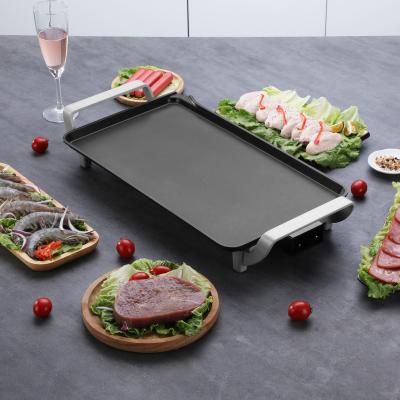 China 2300W electric nonstick family BBQ factory price 2300W commercial electric griddle table teppanyaki table grill griddle for sale for sale