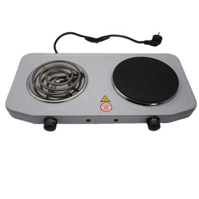 China One Head Eco-friendly 2500W Mini Double Burner Electric Stove Cooking Hot Plate for sale