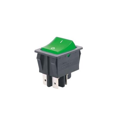 China Multipurpose square rocker switch with light 4 pins designed with IP65 waterproof for home appliance for sale