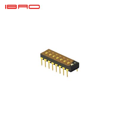 China IBAO DIP Switch Series IC Mini Splay Terminal Straight Terminal 16 Pin Auto Insert Type DAH Micro DAH for sale