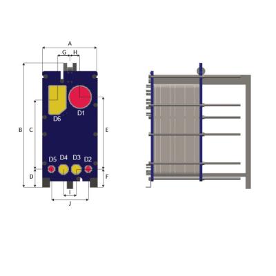 China EPDM gasketplaat warmtewisselaar verdamper voor koelsysteem Te koop