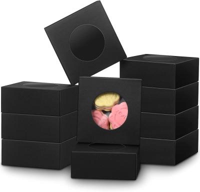 China 1pcs Recyclable White Kraft Paper Soap Box Black Cardboard Paper Jewelry Box Wedding Favor Handmade Black Craft Gift Box for sale