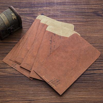 China Recycled Materials Vintage Western Envelopes Blank Paper Wallet Envelopes For Wedding Invitation Photo Storage for sale