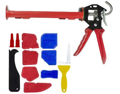 China Caulking Gun Tool Kit 5 Pcs Hand Caulking Guns for Bathroom Kitchen and Frames Sealant Seals Grout Scraper Caulk Remover for sale