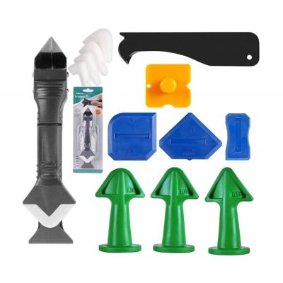 China 13pcs Rubber Sealant Nozzle Plus Scrapers sealant scrapers silicone sealant caulking tools kit for sale