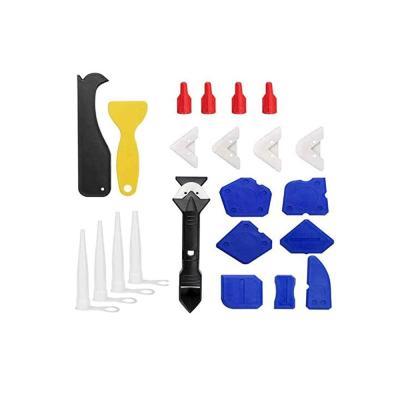 China 23 PCS Kit de Ferramenta de Calque, Ferramenta de Calque 3 em 1 Ferramenta de acabamento de selante de silicone, raspador de argamassa Remover de calque e bocal de calque e à venda