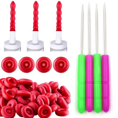 China 30 Pcs Caulk Tube Sealer Cap Saver Caps and 4 Pcs Piercing Tool Needle Cone Plastic Handle for Glass Cement Sealing Preserving for sale