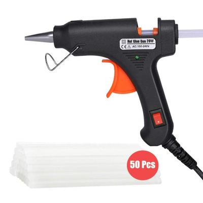 China 220V/50HZ 20W High Temp Heavy Duty Hot Melt Glue Gun Kit With 50pcs For DIY for sale