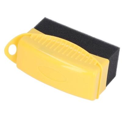 China Yellow Tire Contour Dressing Applicator Pad Car Wheel Polishing Waxing Sponge Brush for sale