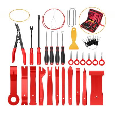 China 40Pcs Trim Removal Tool Auto Terminal Removal Key Tool with Precision Hook and Pick Set Wiring Threader for sale