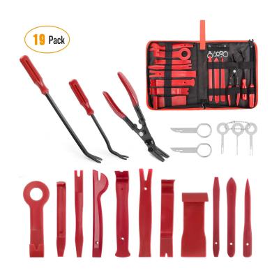 China 19Pcs Trim Removal Tool Set Panel Fastener Clips Removal Automotive Plastic Upholstery Pliers Removal Install Pry Car Tool for sale